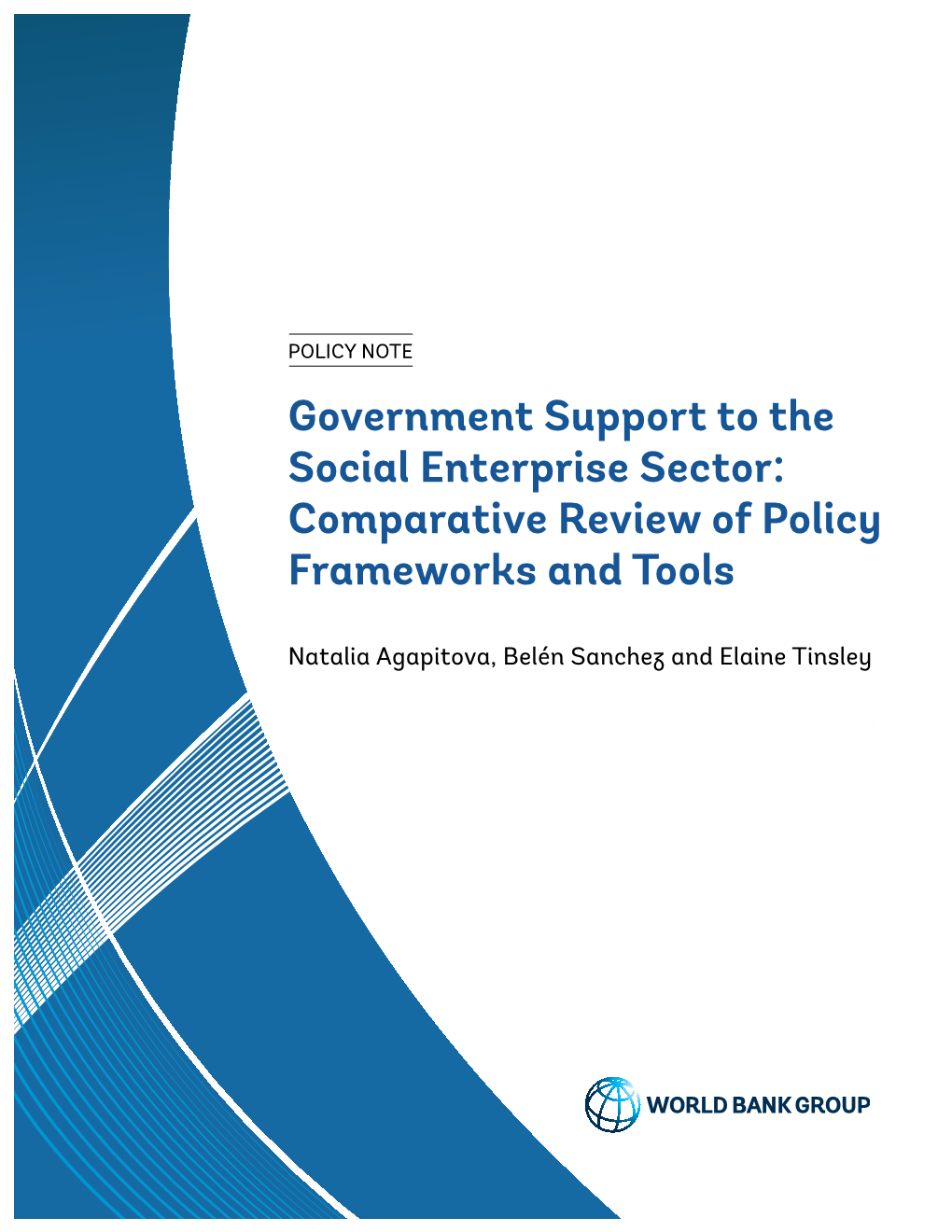 Government Support to the Social Enterprise Sector: Comparative Review of Policy Frameworks and Tools