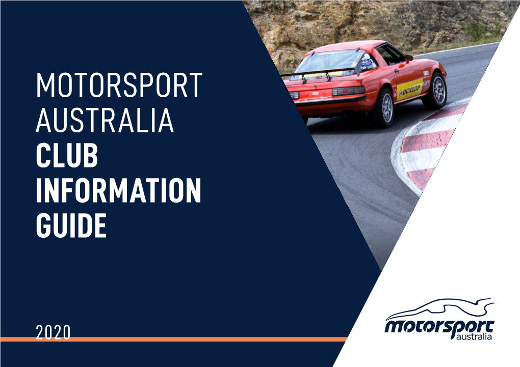 Motorsport Australia Club Information Guide