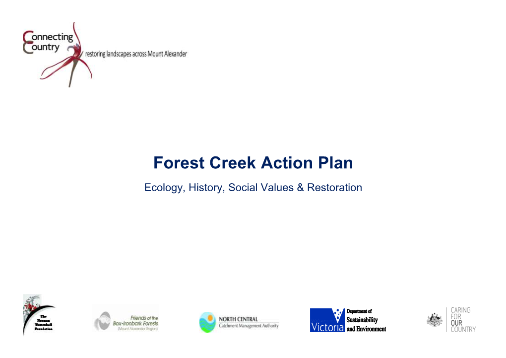 Forest Creek Action Plan Ecology, History, Social Values & Restoration