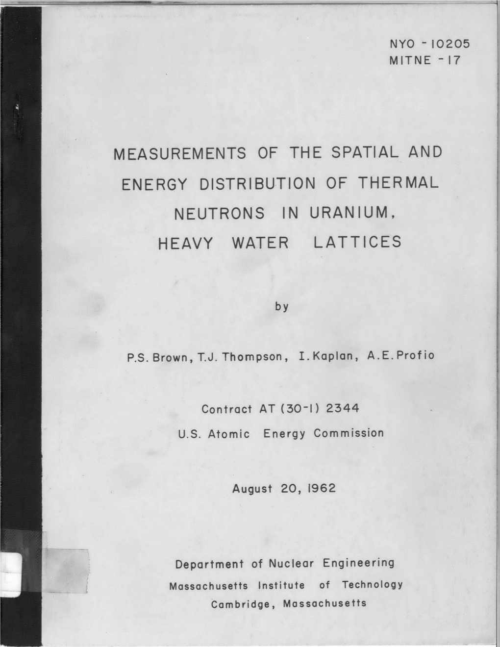 Energy Distribution of Thermal in Uranium, Heavy