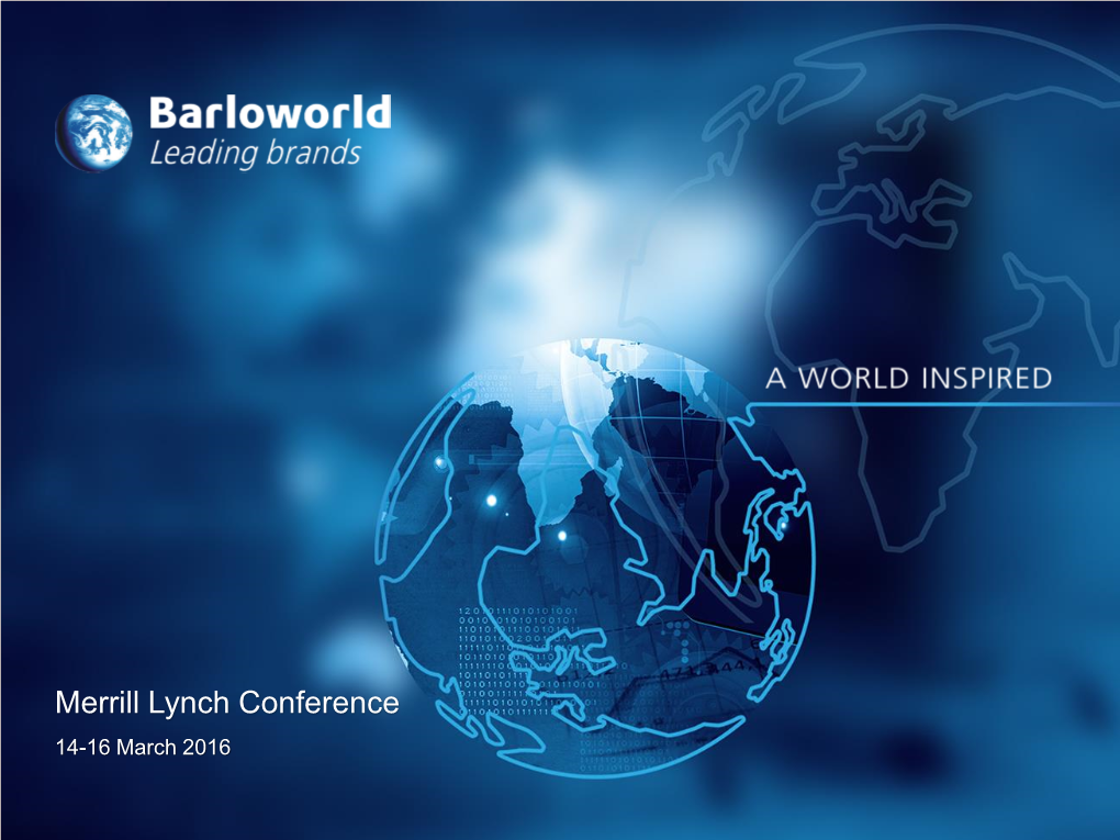 Merrill Lynch Conference Presentation