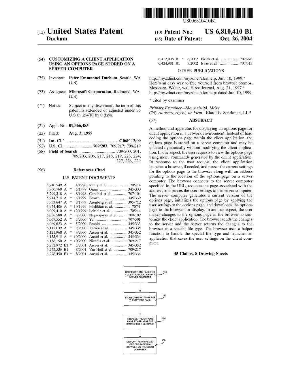 (12) United States Patent (10) Patent No.: US 6,810,410 B1 Durham (45) Date of Patent: Oct