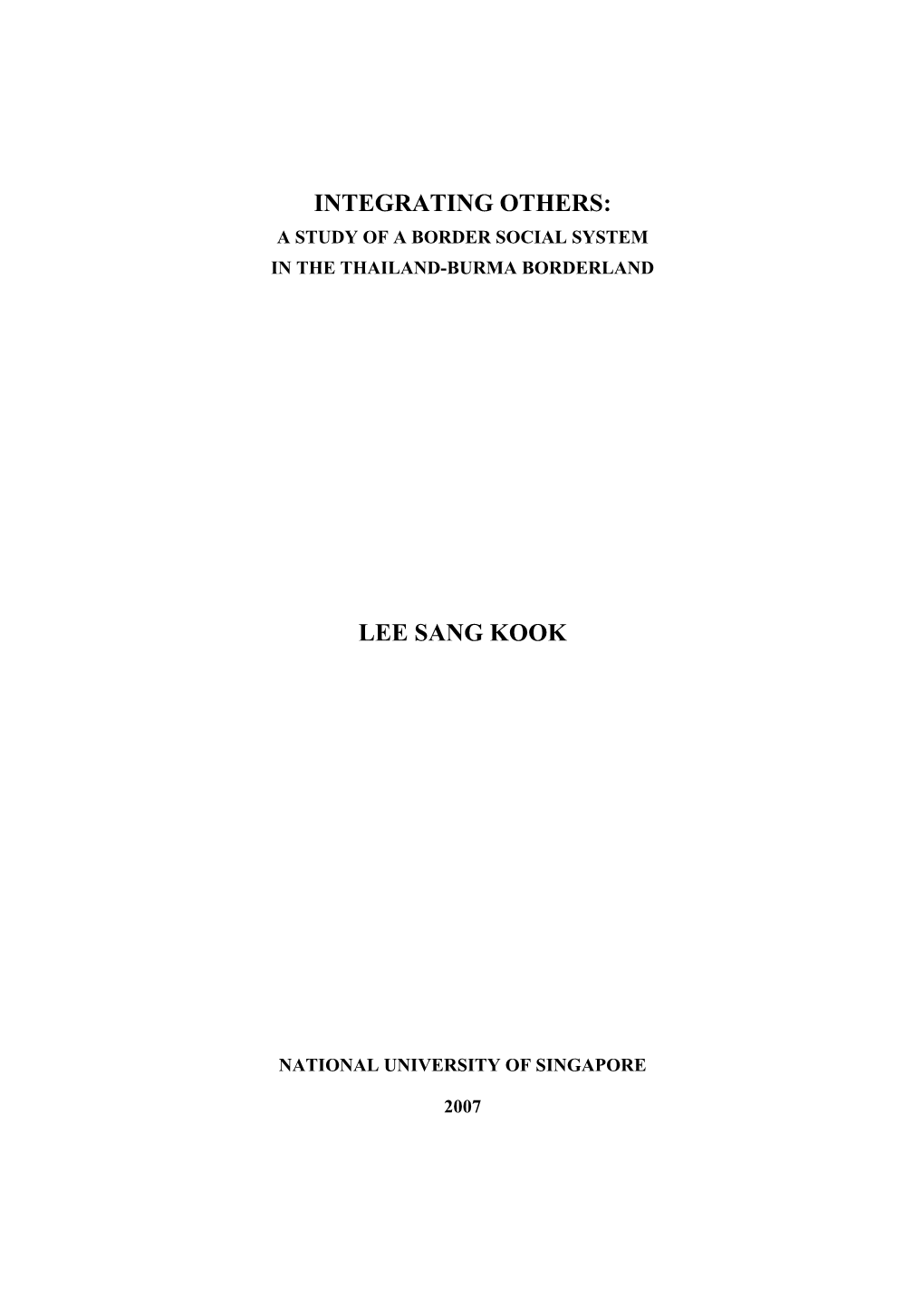 This Study Is Concerned with a Town and Its Vicinities in the Thailand