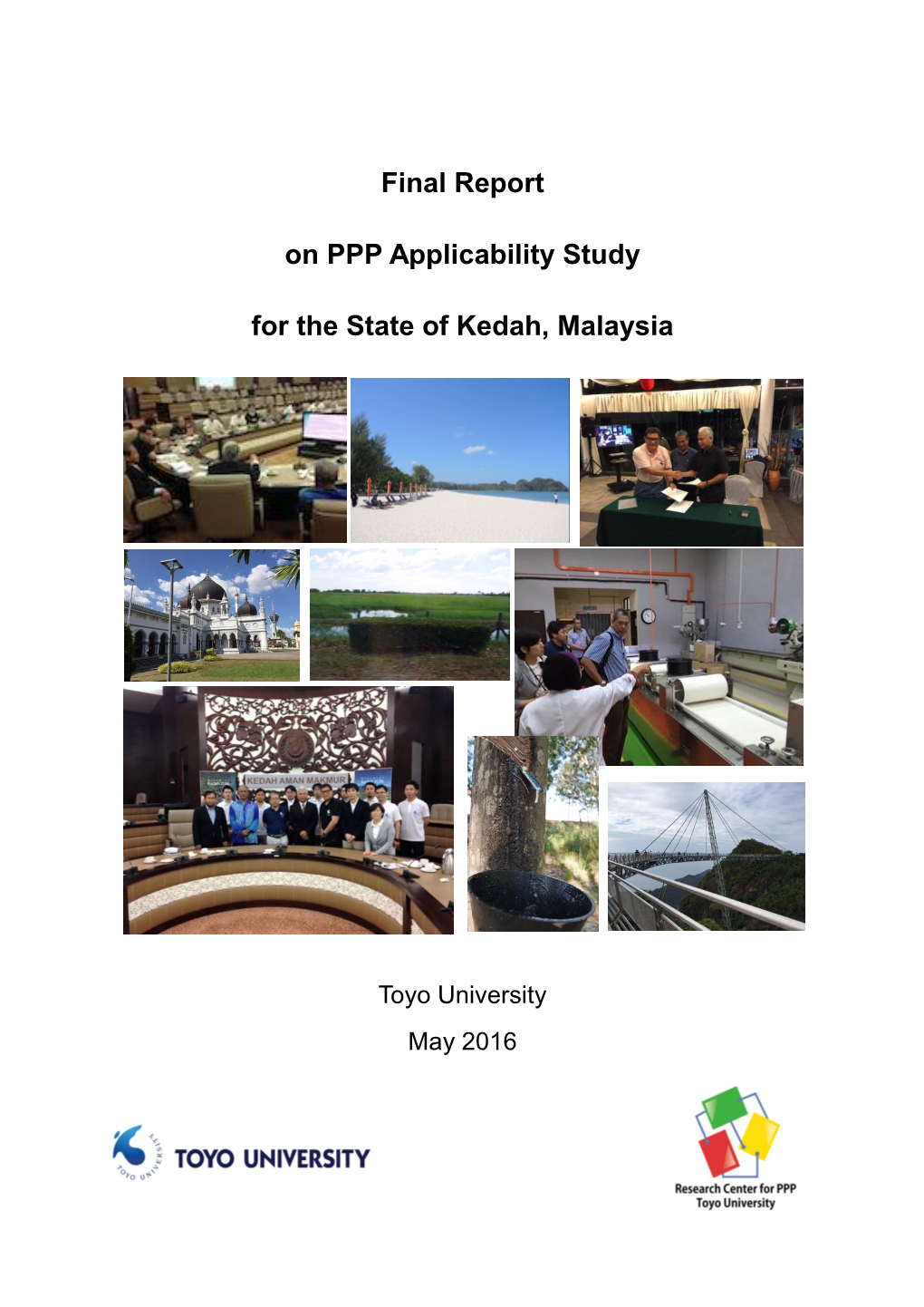 Final Report on PPP Applicability Study for the State of Kedah, Malaysia