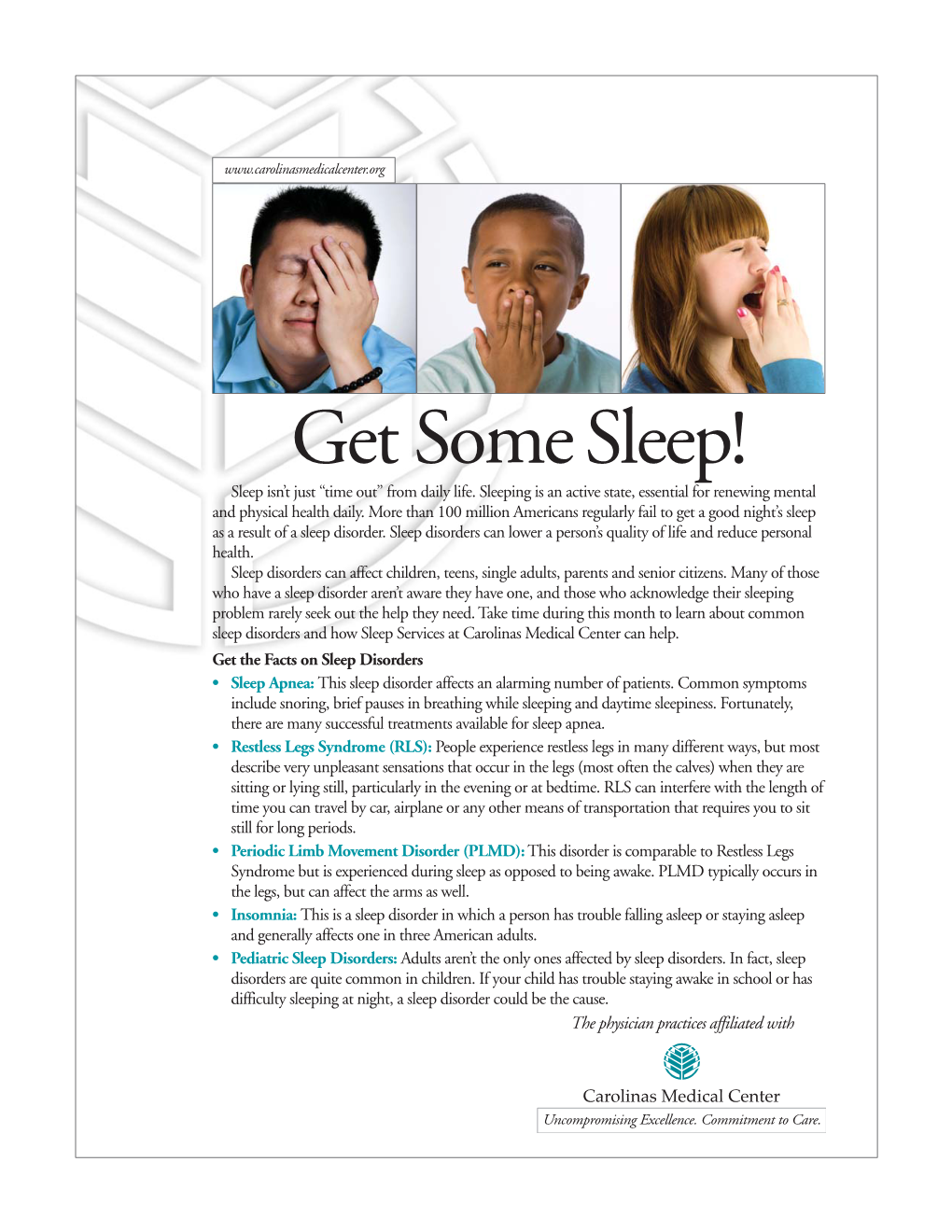 Get Some Sleep! Sleep Isn’T Just “Time Out” from Daily Life