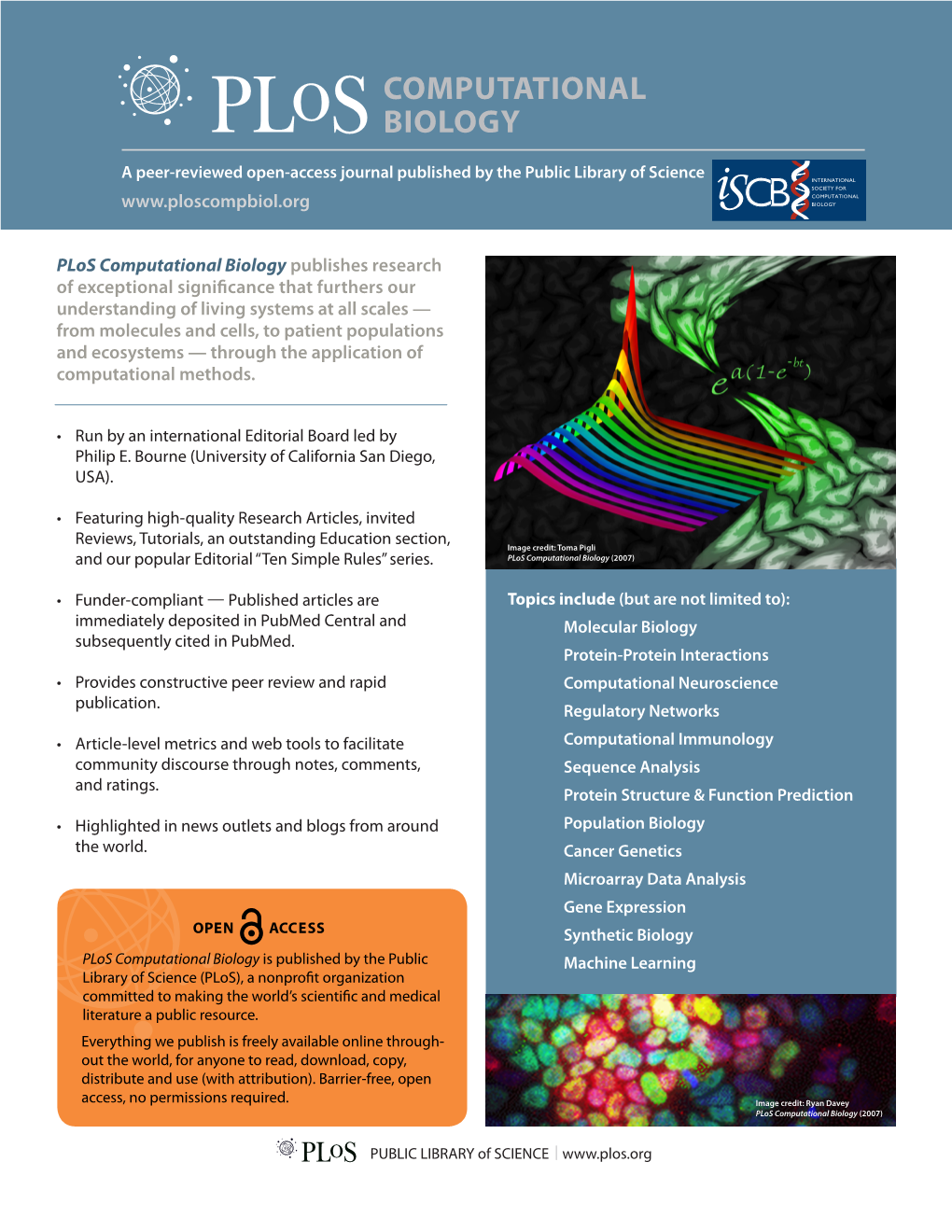 Plos Computational Biology Publishes Research of Exceptional