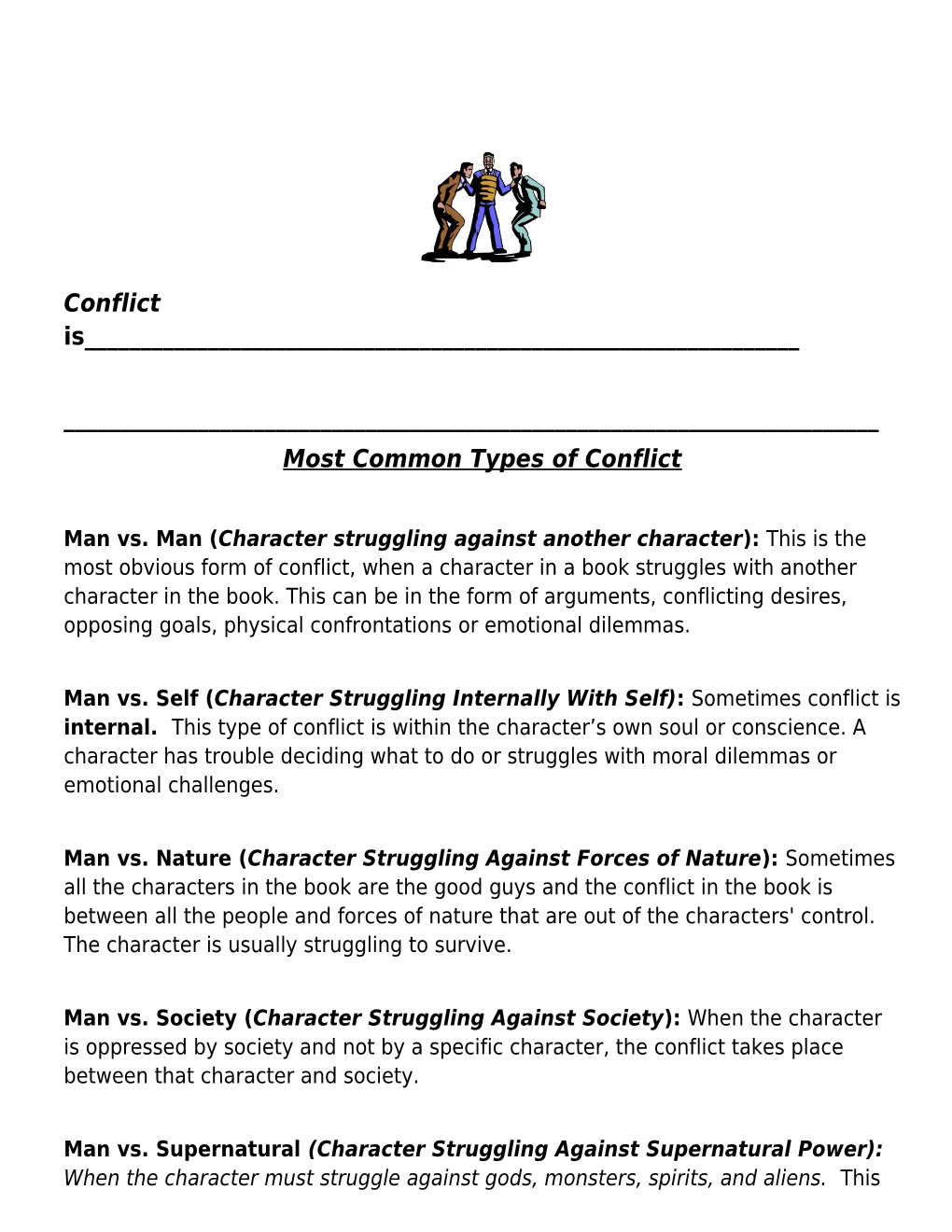 Most Common Types of Conflict