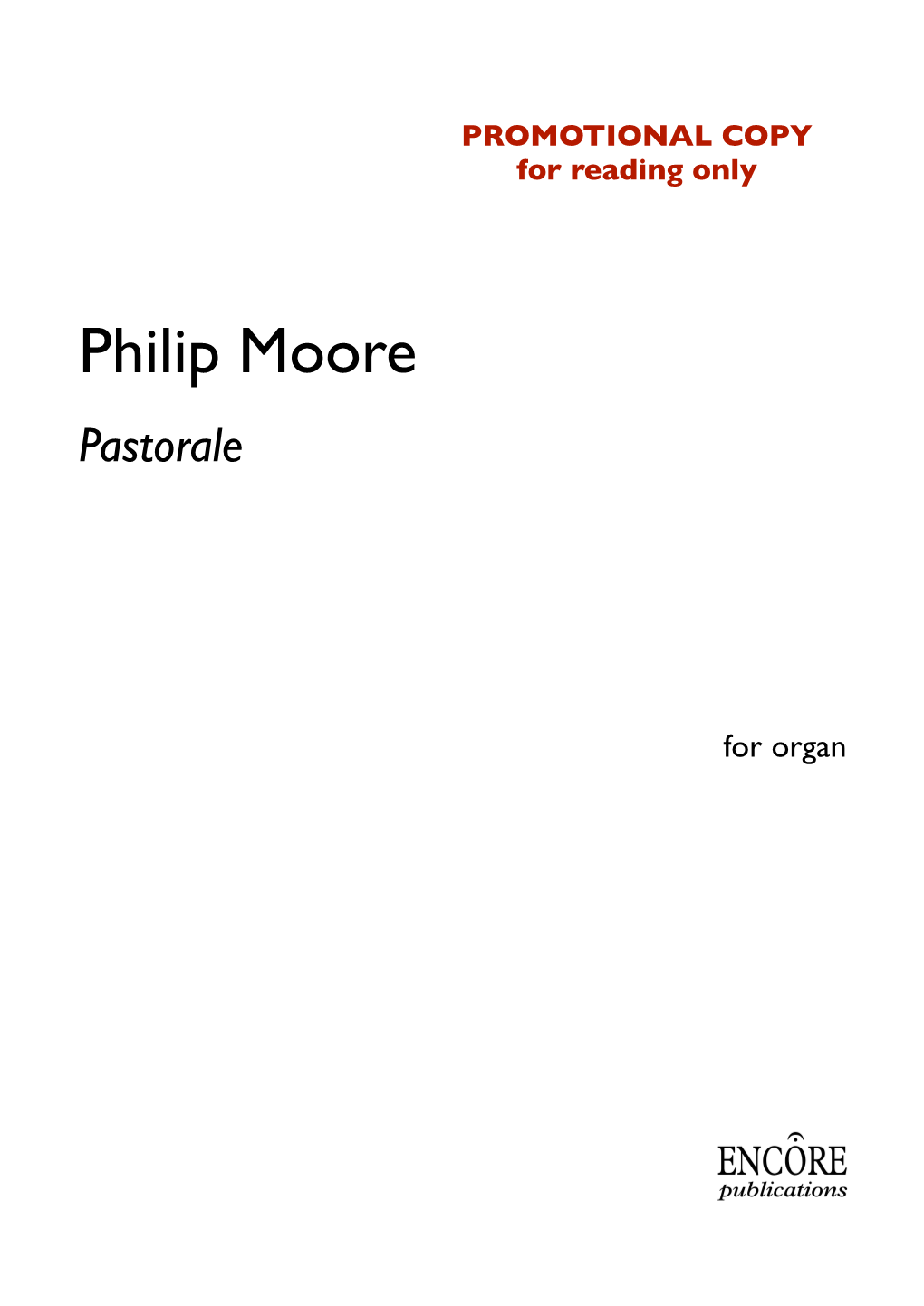 Philip Moore Pastorale