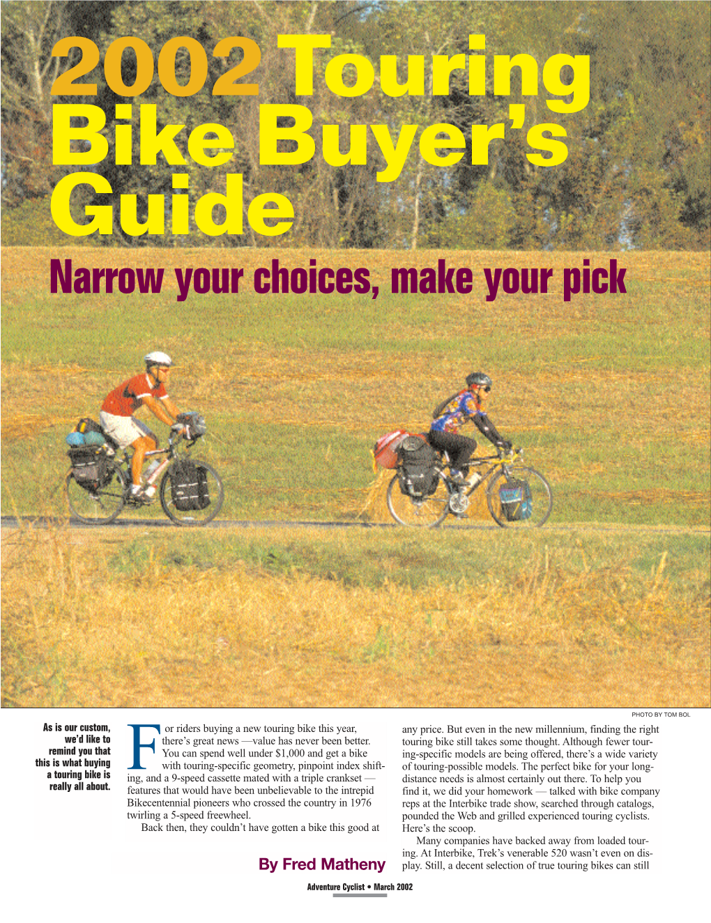 2002 Touring Bike Buyer's Guide