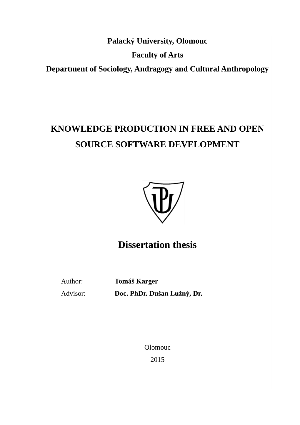 Dissertation Thesis