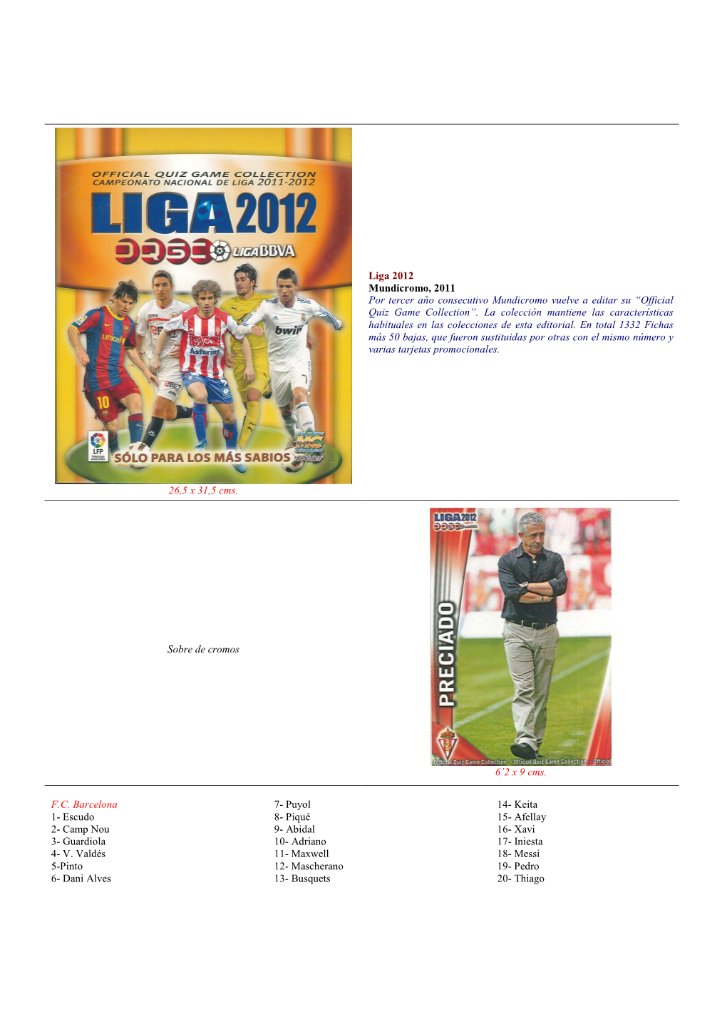 Liga 2012 OQGC