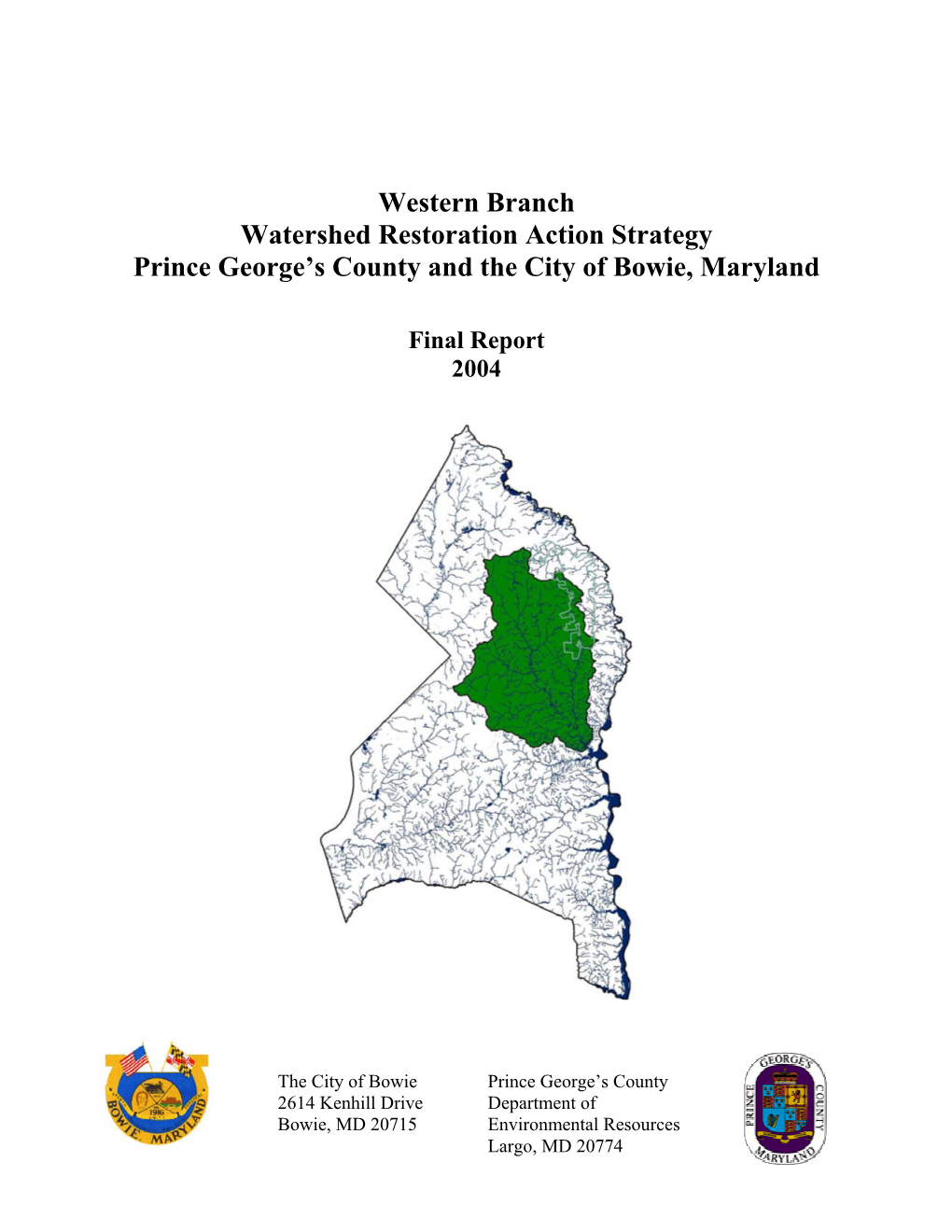 Upper Patuxent River Watershed (Victoria, Et Al, 2003)