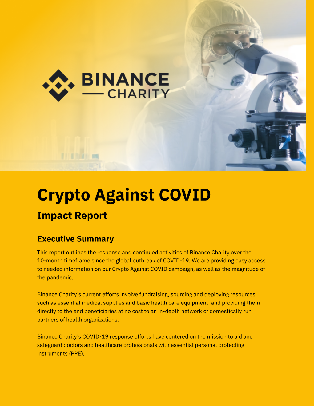 Crypto Against COVID Impact Report