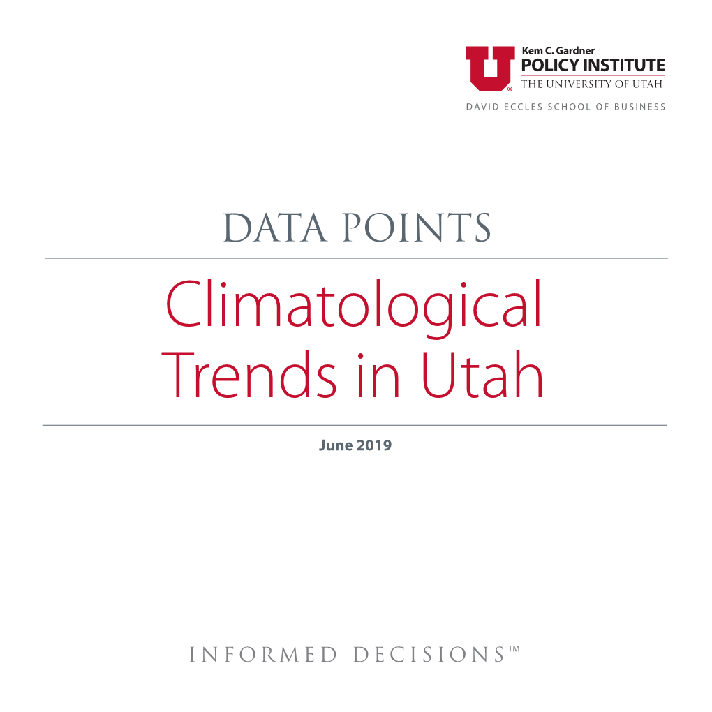 Data Points: Climatological Trends in Utah