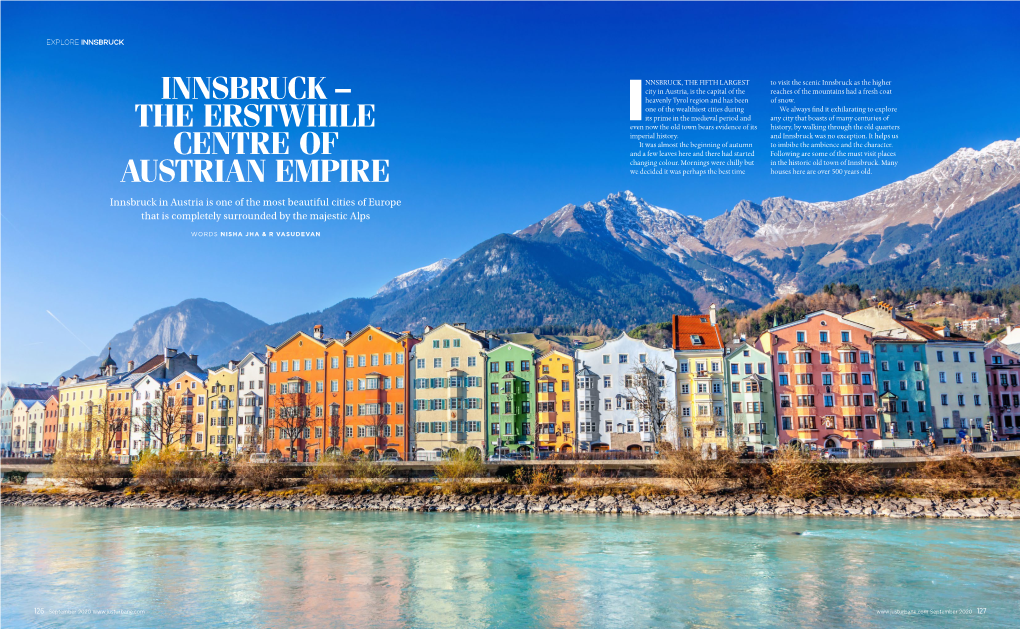 Innsbruck – the Erstwhile Centre of Austrian Empire