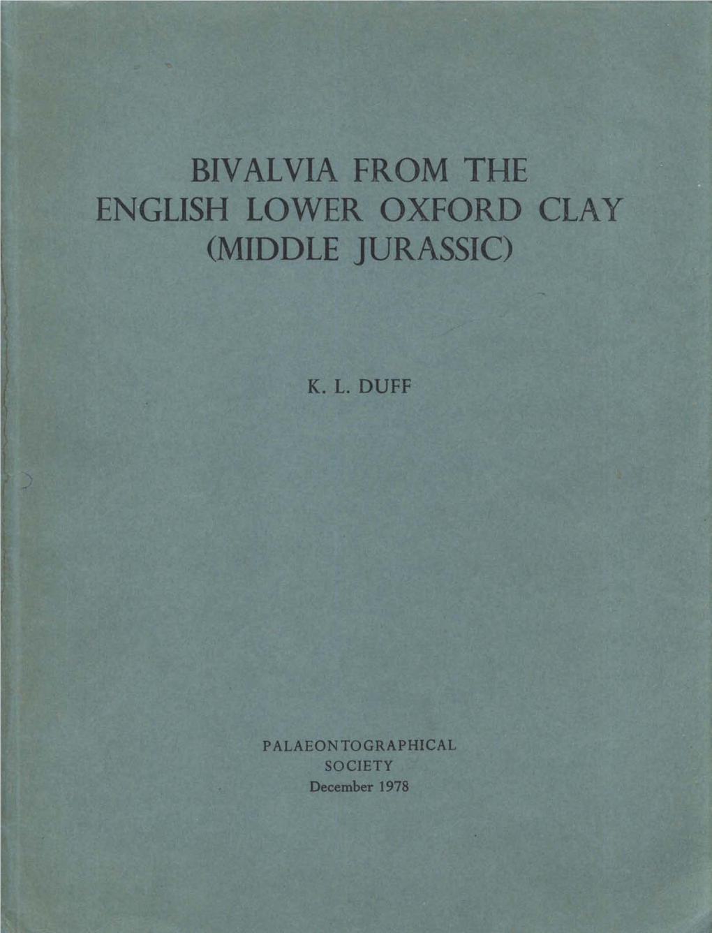 Bivalvia from the English Lower Oxford Clay (Middle Jurassic)