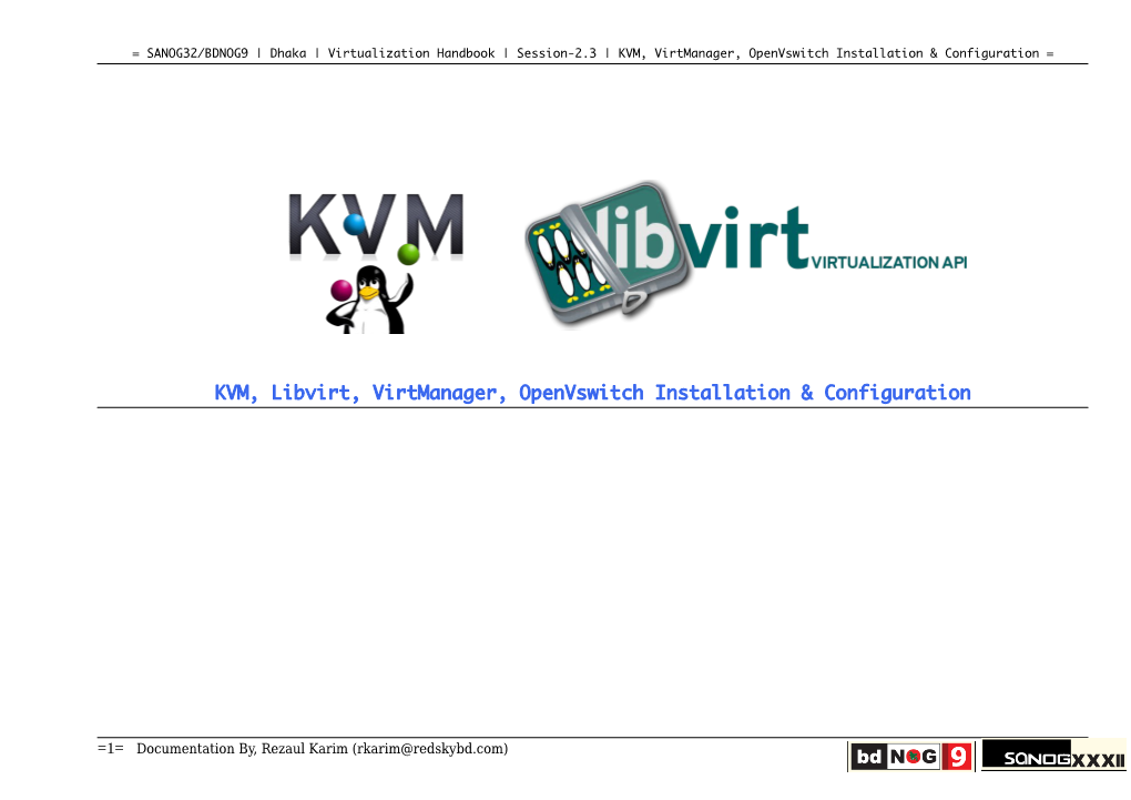 KVM, Libvirt, Virtmanager, Openvswitch Installation & Configuration