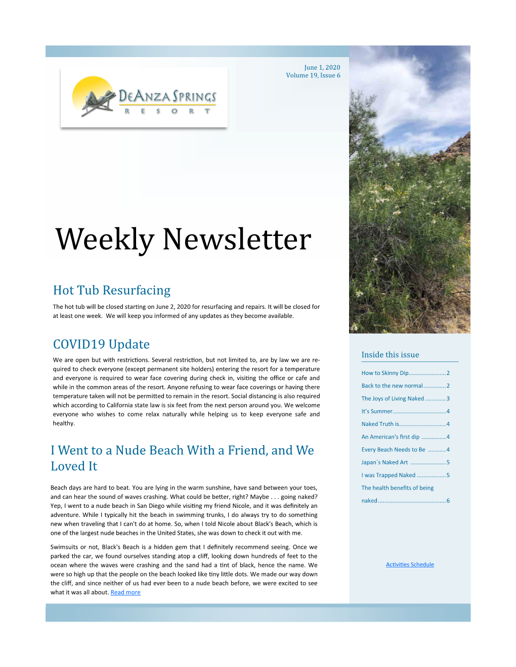 Weekly Newsletter