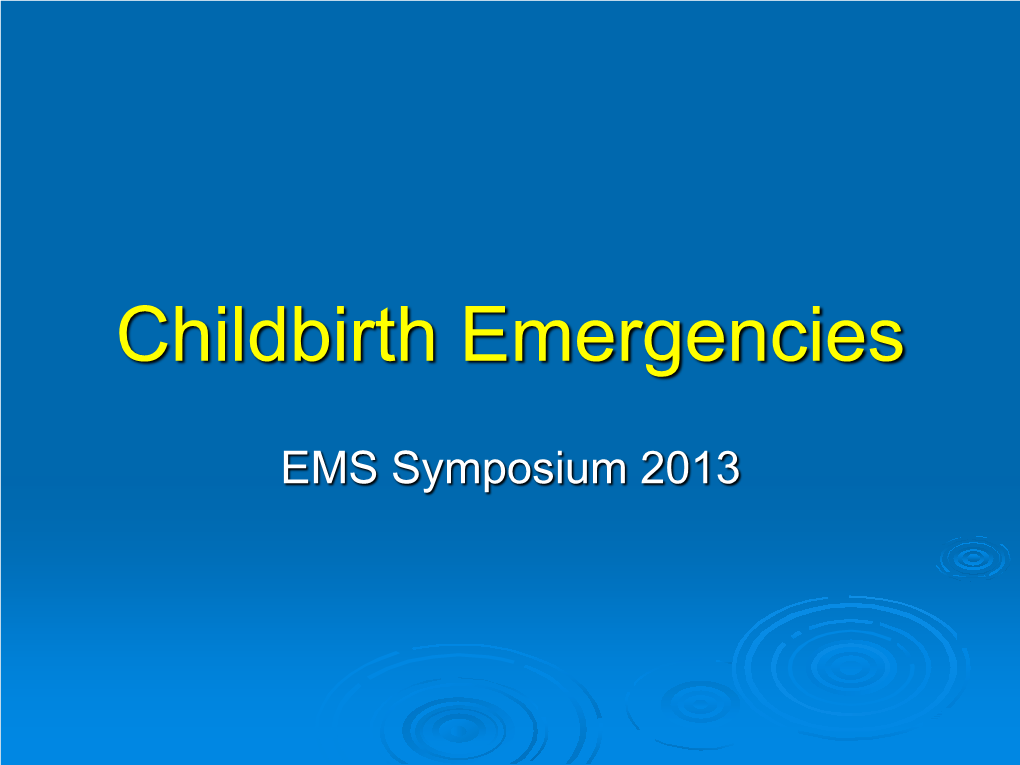 OB/GYN Emergencies