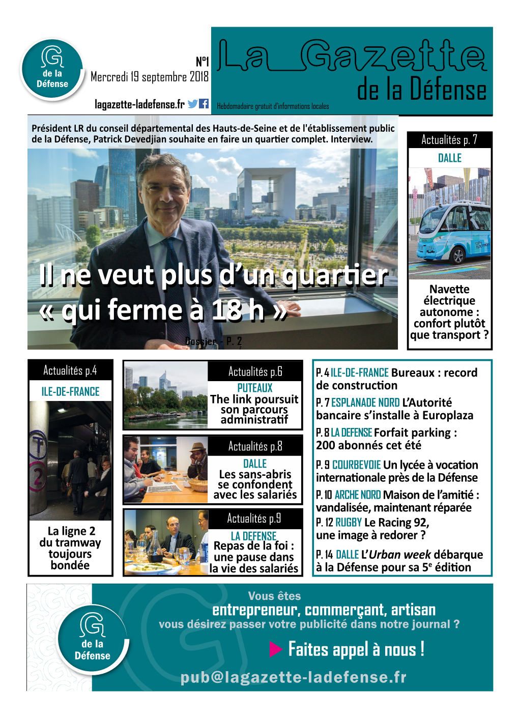 LA GAZETTE DE LA DÉFENSE LA DE GAZETTE LA « La Défense a Besoin Tion