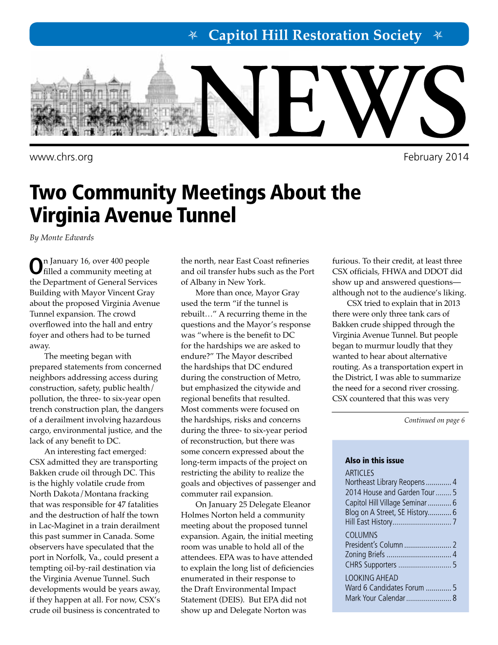 Two Community Meetings About the Virginia Avenue Tunnel