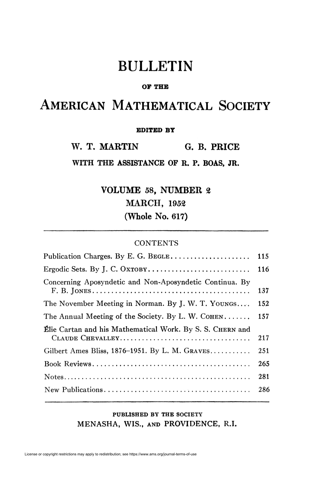 Bulletin of the American Mathematical Society