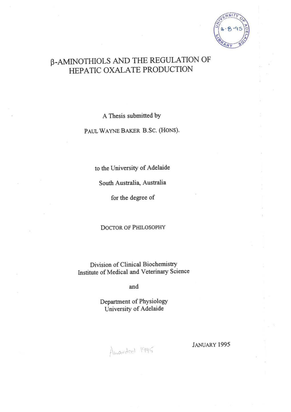 Β-Aminothiols Antd the Regulation of Hepatic