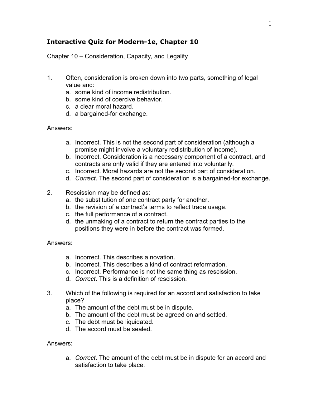 On-Line Test Bank for West Business Law s2