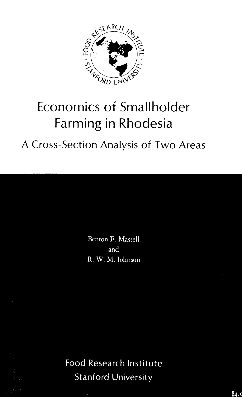 Economics of Smallholder Farming in Rhodesia