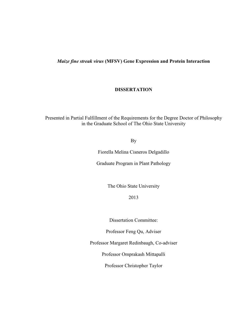 (MFSV) Gene Expression and Protein Interaction