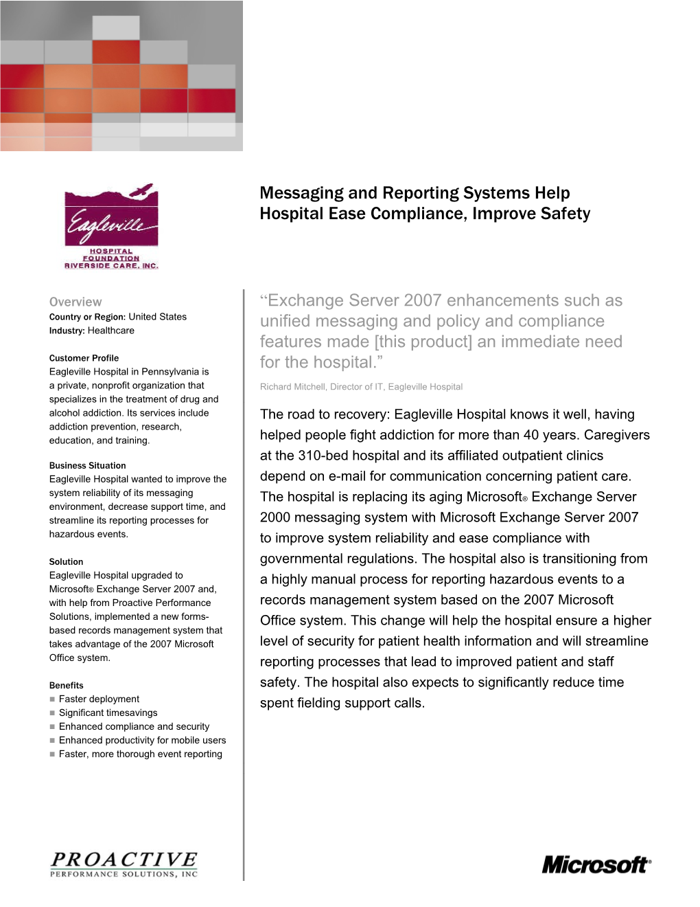 Messaging And Reporting Systems Help Hospital Ease Compliance, Improve Safety