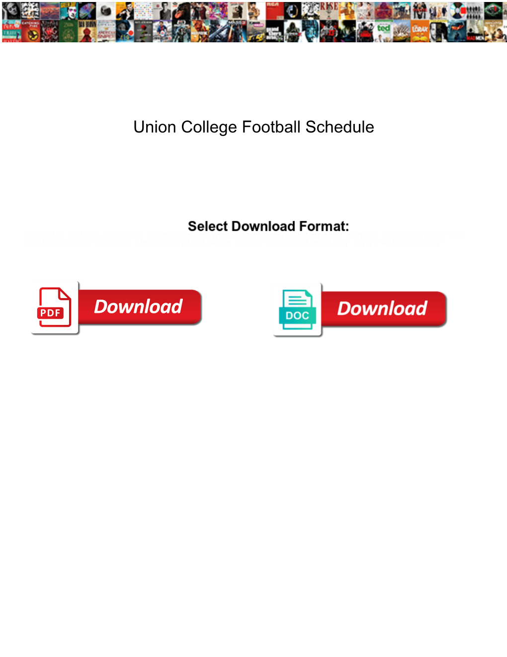 Union College Football Schedule