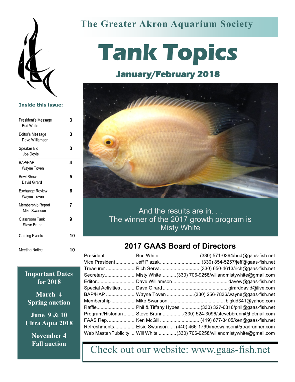 Tank Topics January/February 2018