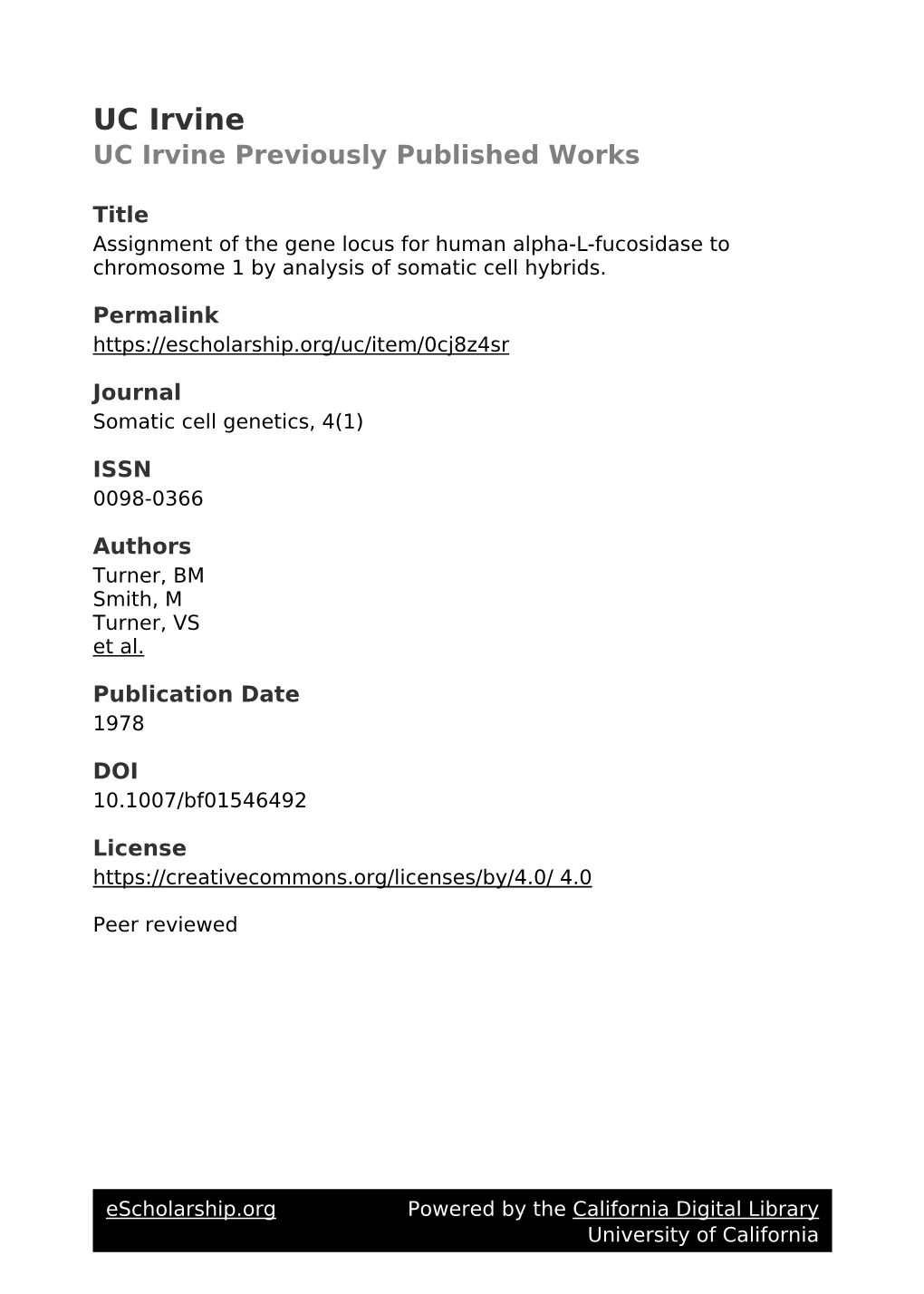 Assignment of the Gene Locus for Human α