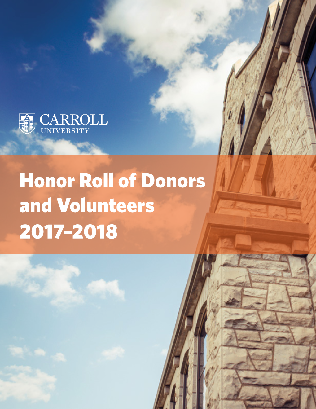 Honor Roll of Donors and Volunteers 2017–2018