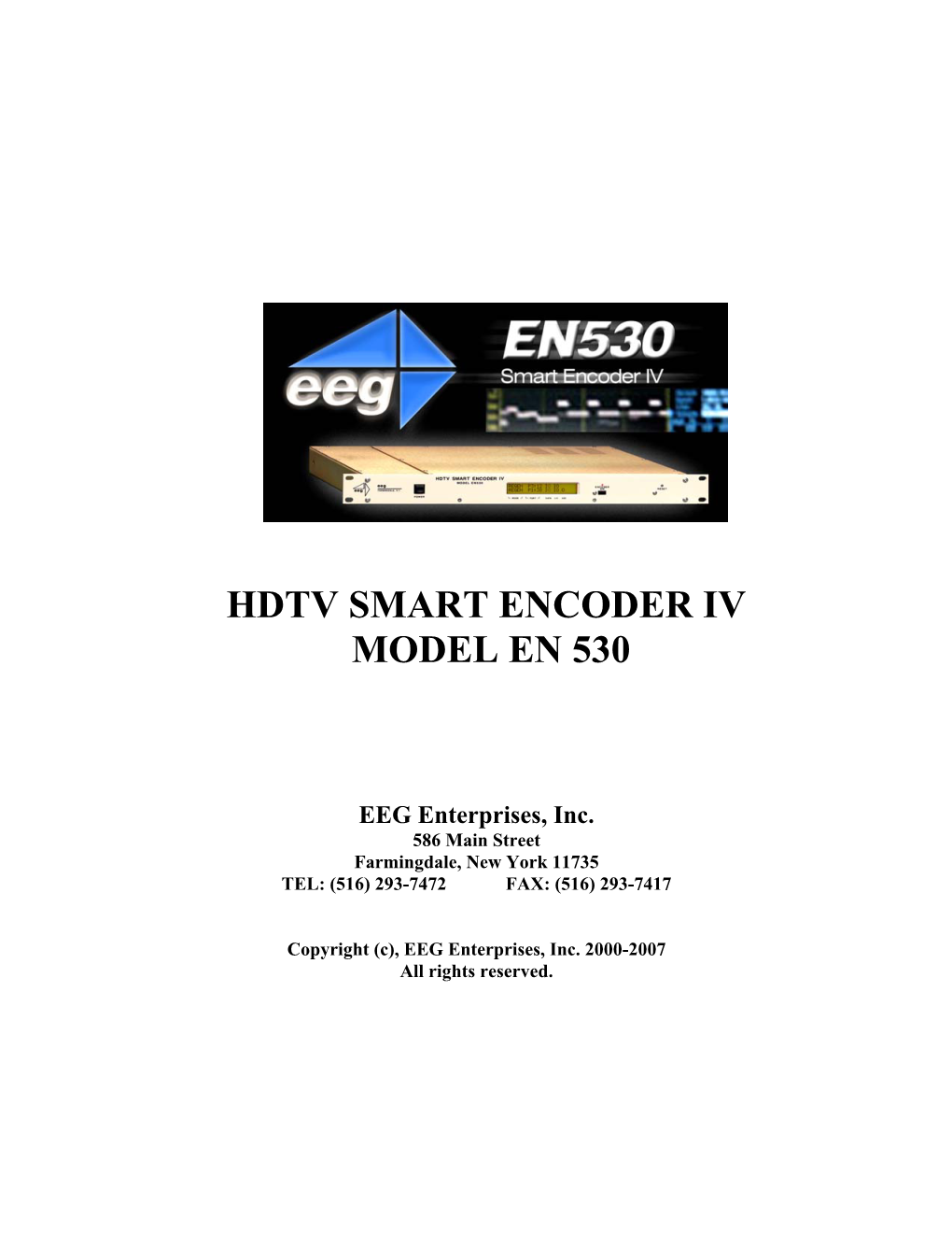 Hdtv Smart Encoder Iv Model En 530