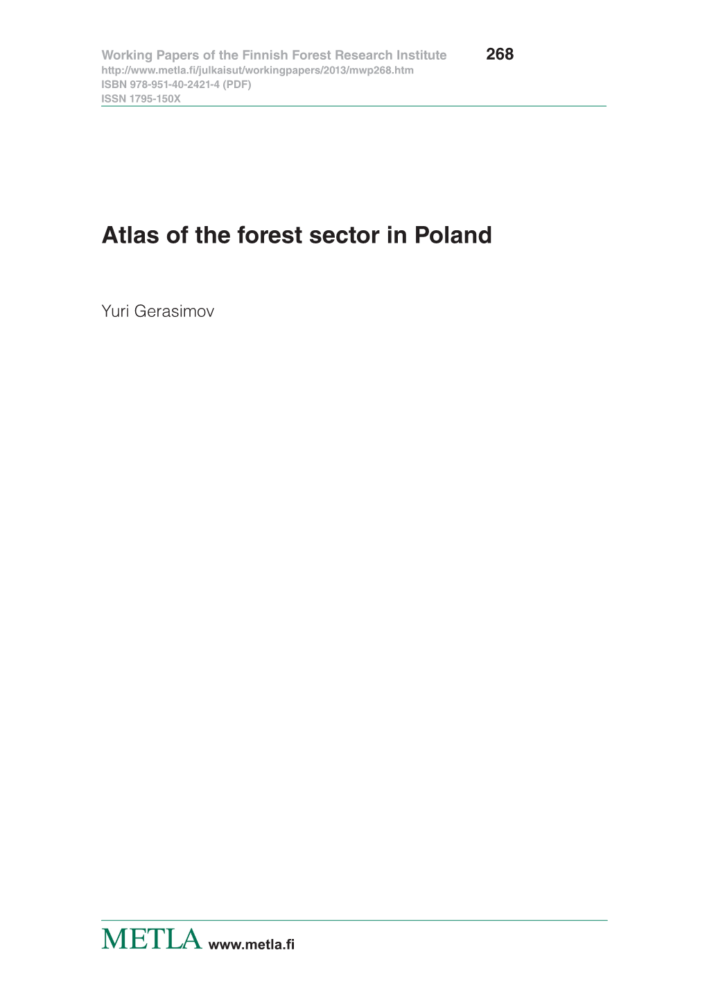 Atlas of the Forest Sector in Poland