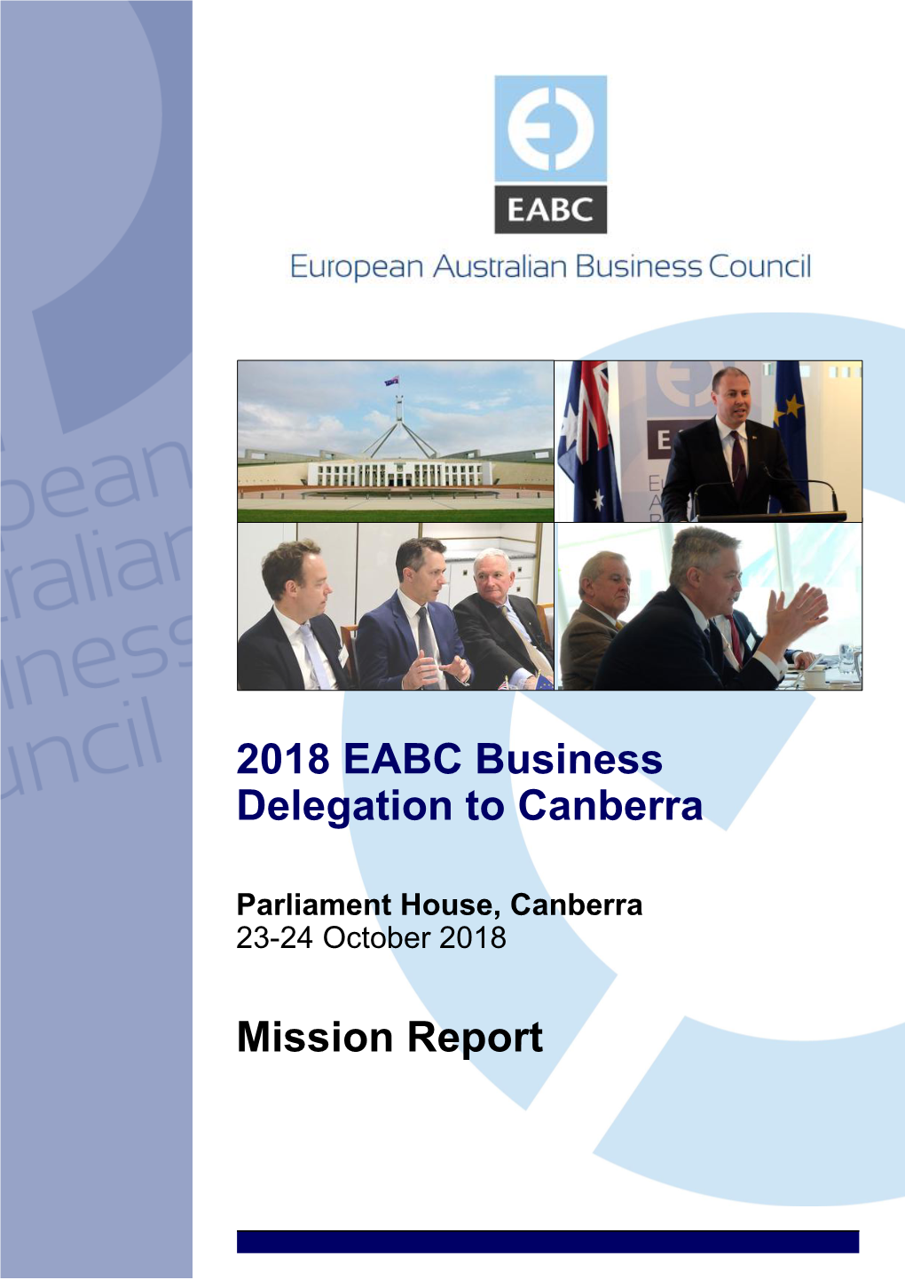 2018 EABC Business Delegation to Canberra Mission Report