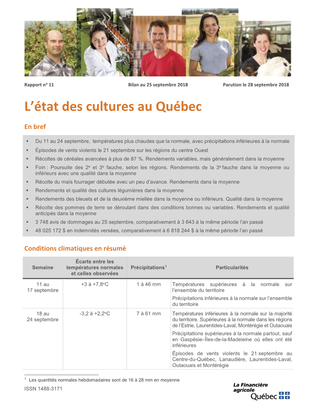 L'état Des Cultures Au Québec, Rapport Numéro 11