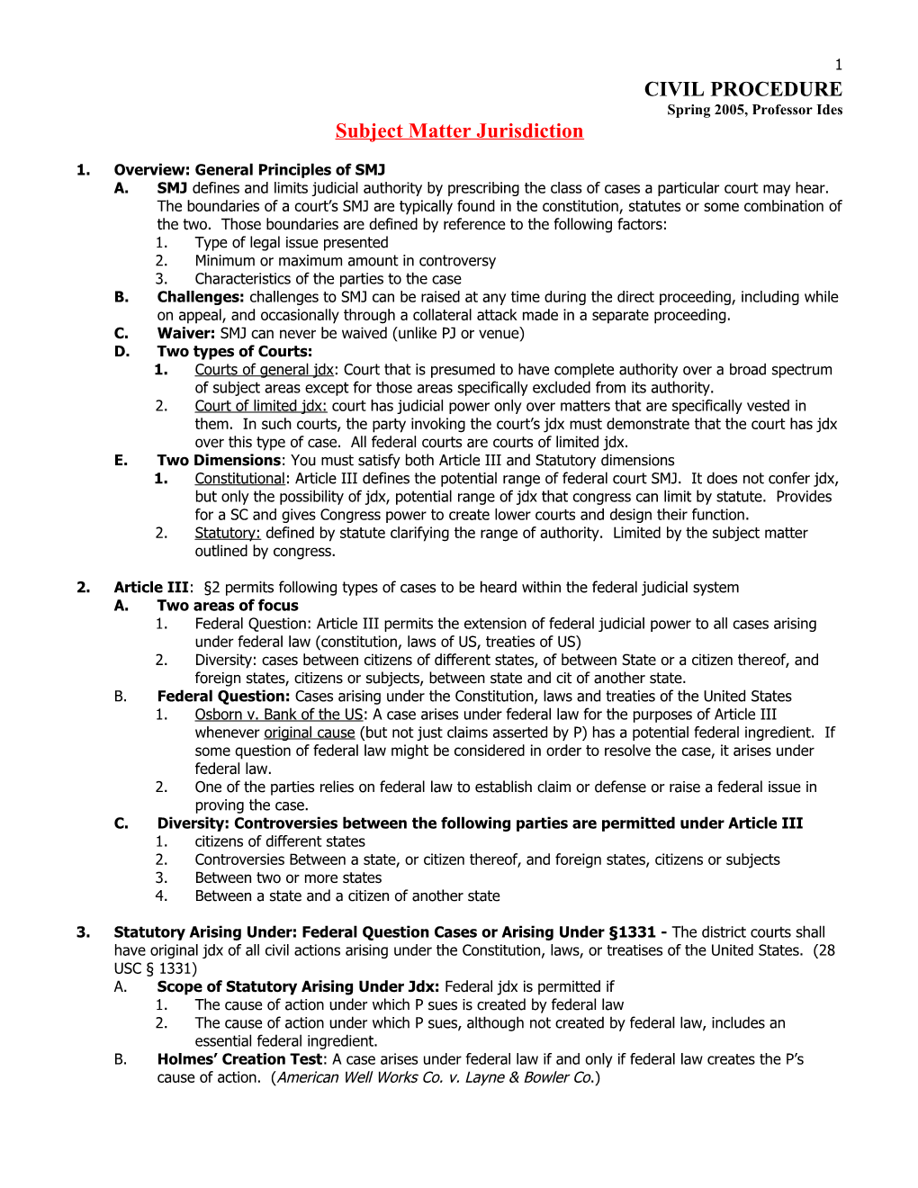 Civil Procedure