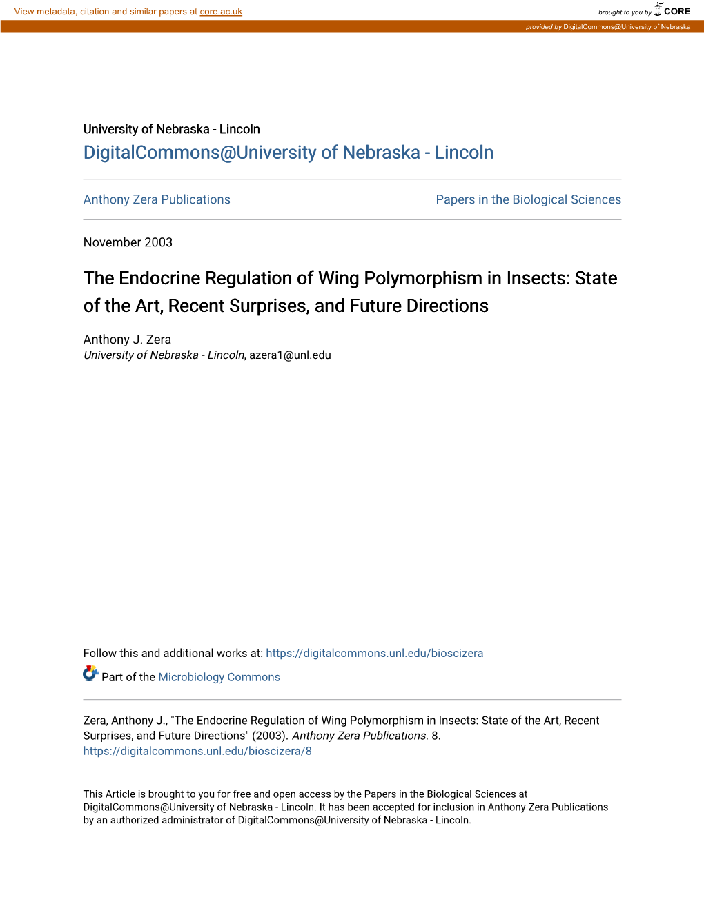 The Endocrine Regulation of Wing Polymorphism in Insects: State of the Art, Recent Surprises, and Future Directions