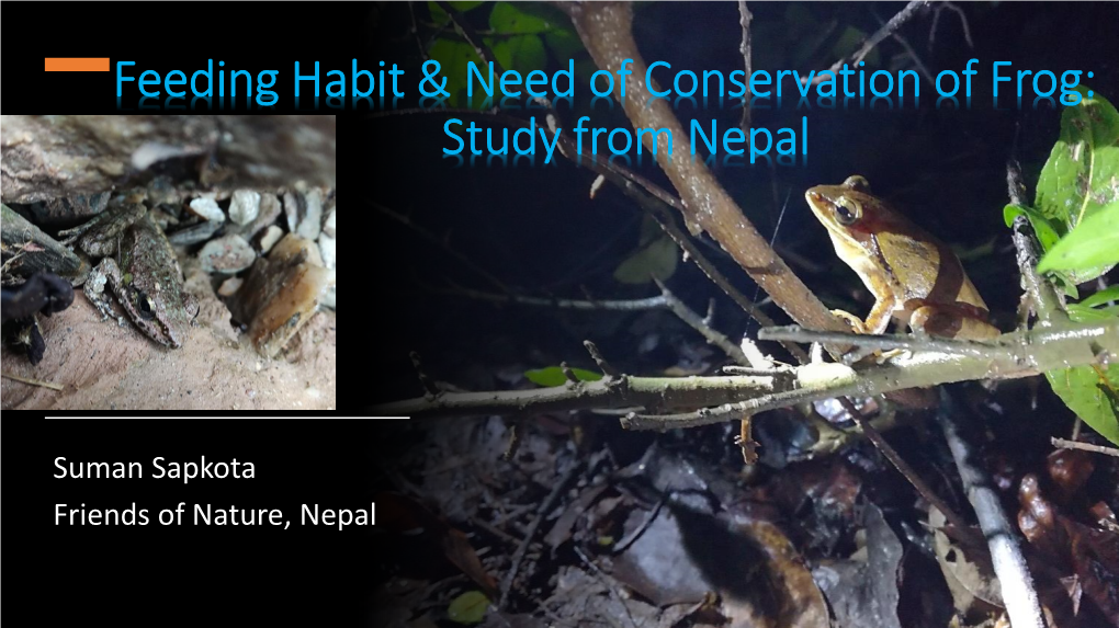 Feeding Habit & Need of Conservation of Frog: Study From