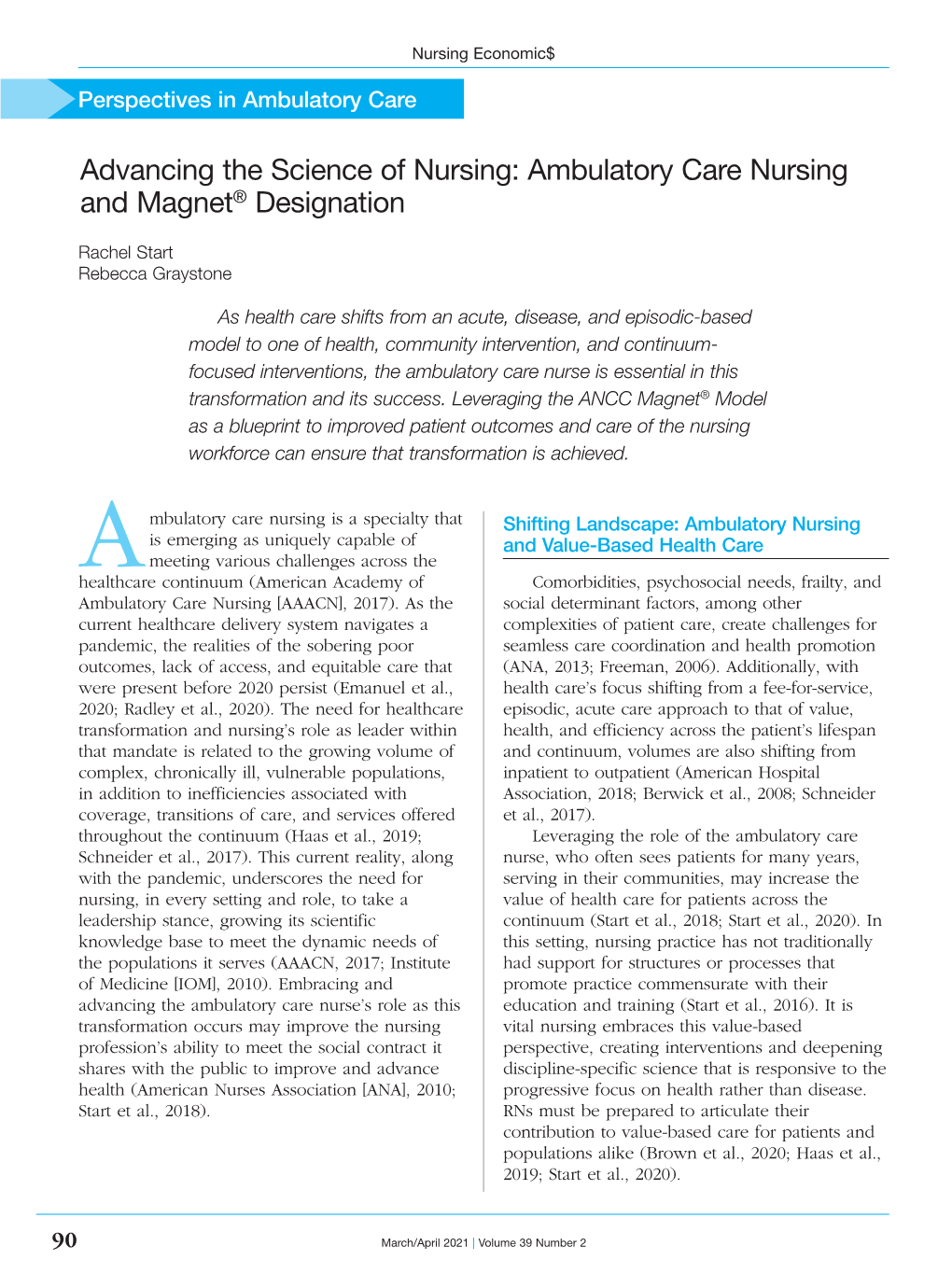 Ambulatory Care Nursing and Magnet® Designation
