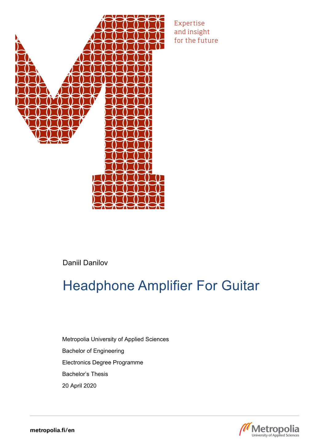 Headphone Amplifier for Guitar