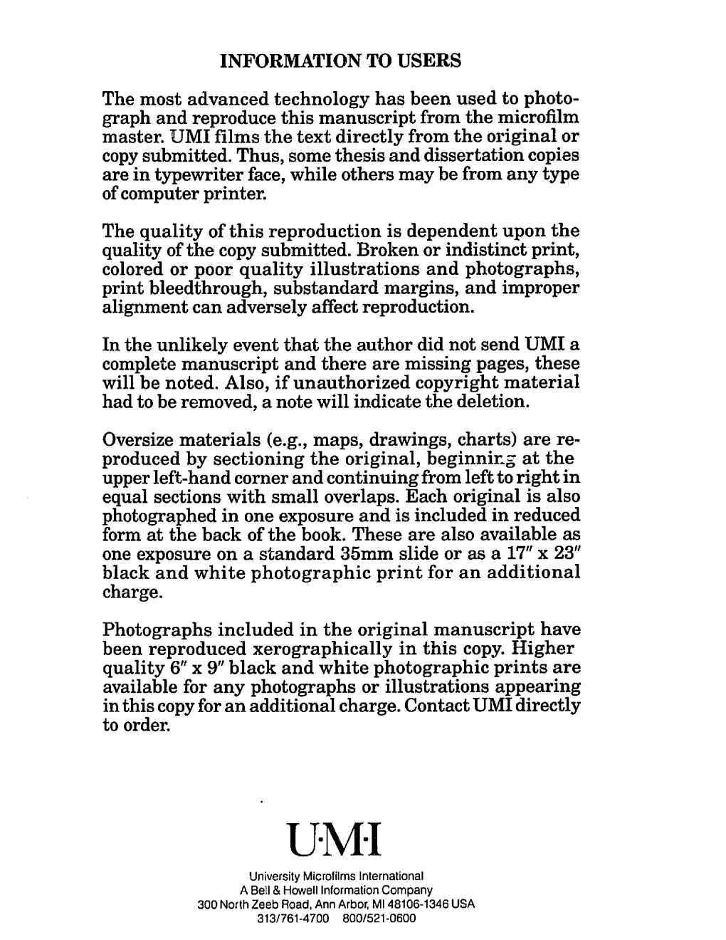 Graph and Reproduce This Manuscript from the Microfilm Master