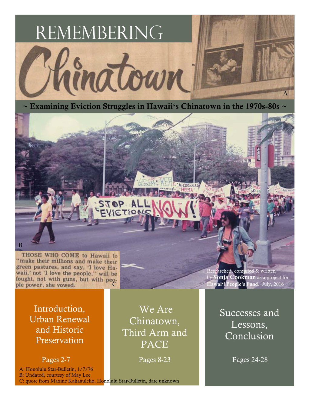 Chinatown Evictions Involved Numerous Individual and Communal a Actions in Resistance to Create a Large and Far-Reaching Impact