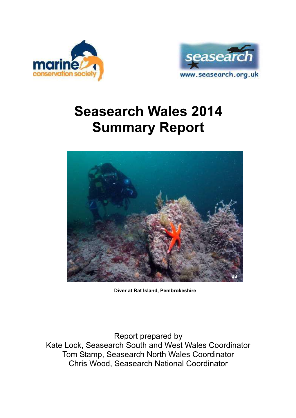 Seasearch Wales 2014 Summary Report