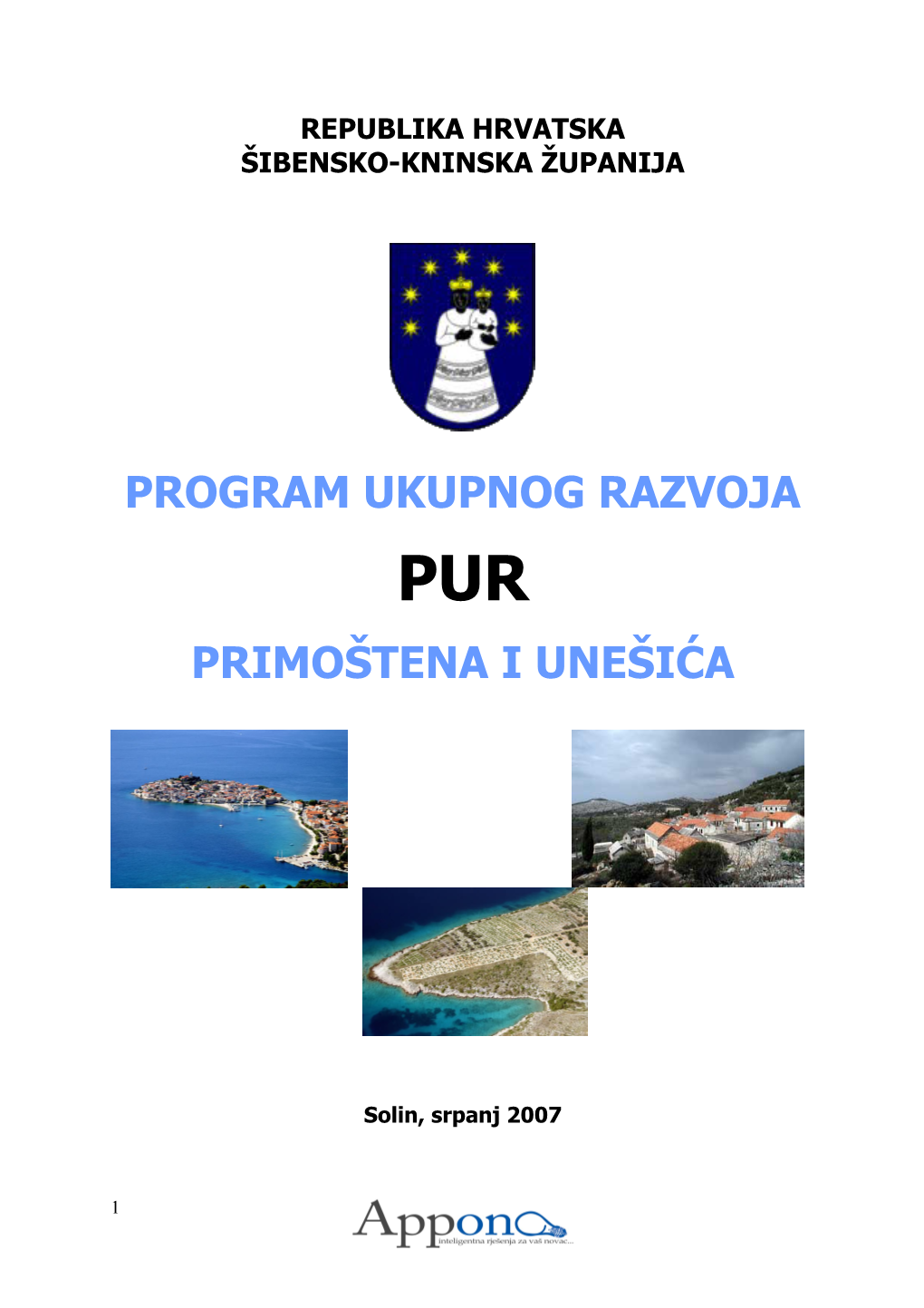 Program Ukupnog Razvoja Primoštena I Unešića