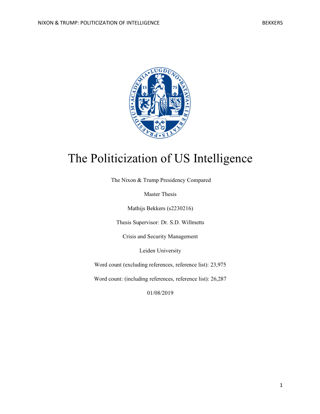 The Politicization of US Intelligence