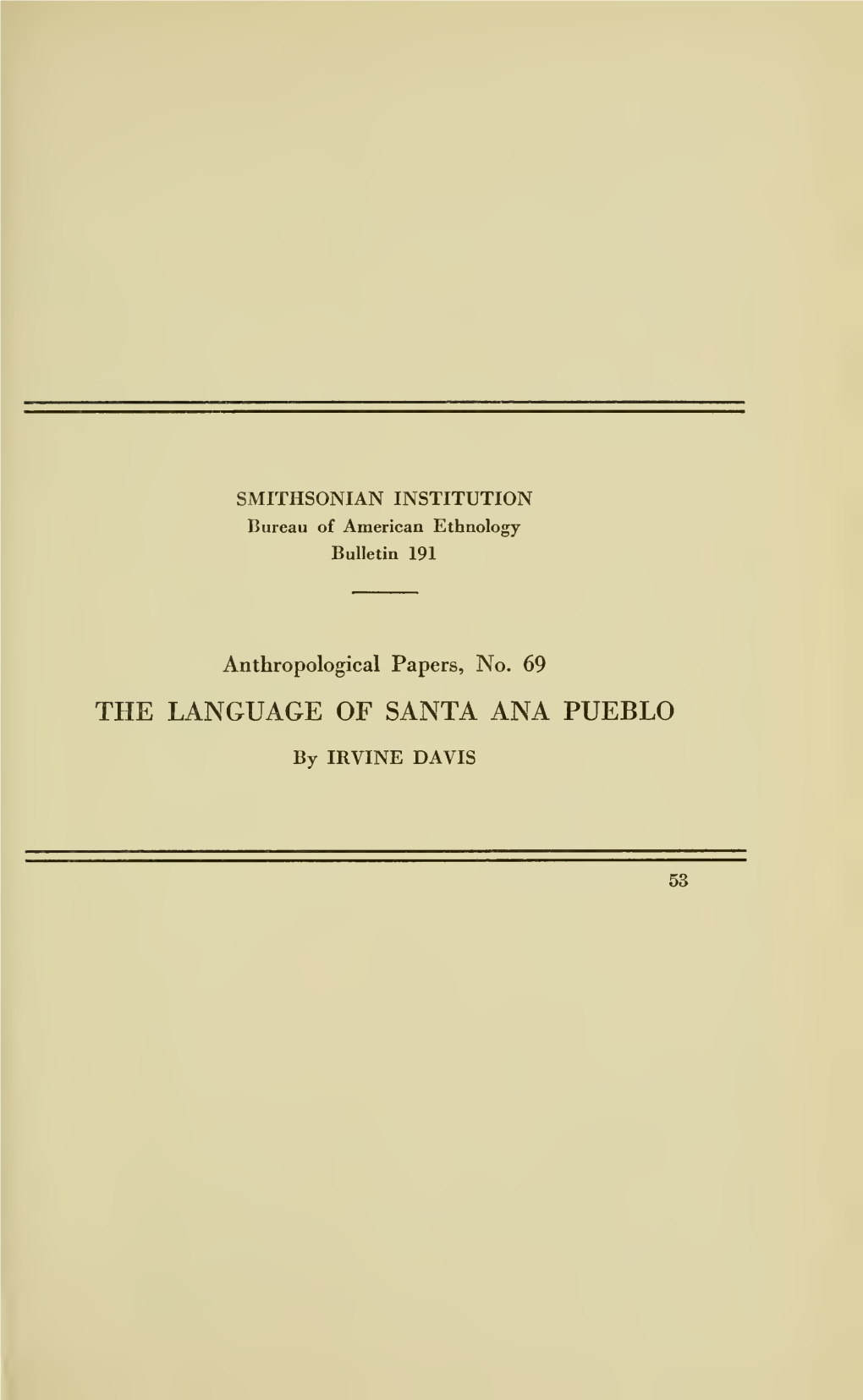 The Language of Santa Ana Pueblo